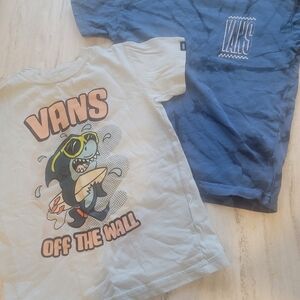 Vans Kids Shark Graphic T-Shirt - White and Blue